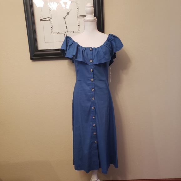 ANTONIO MELANI EMBER BUTTON DOWN DRESS - Picture 3 of 5